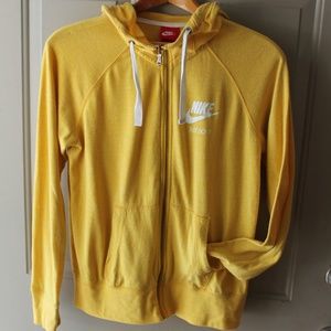 Yellow Nike Zip-up Hoodie